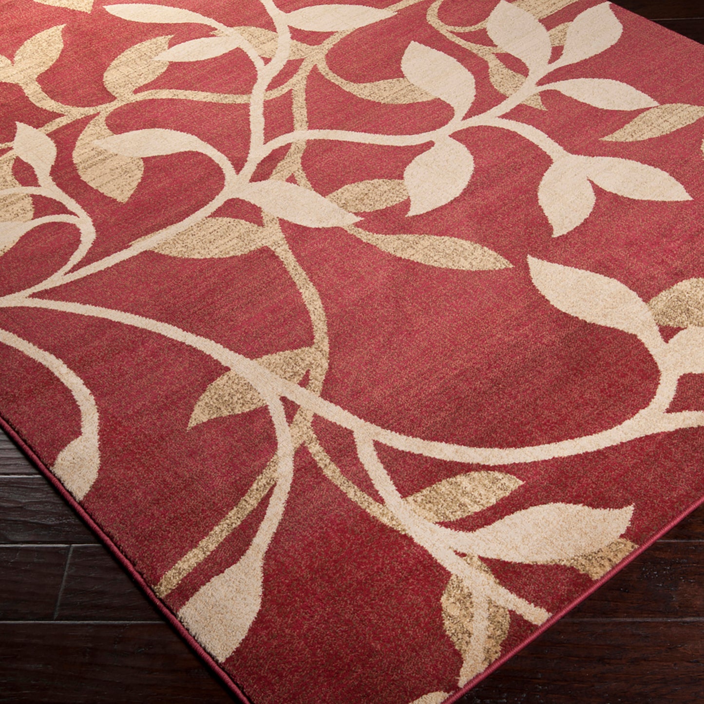 Riley Red and Beige Modern Graphic Rug
