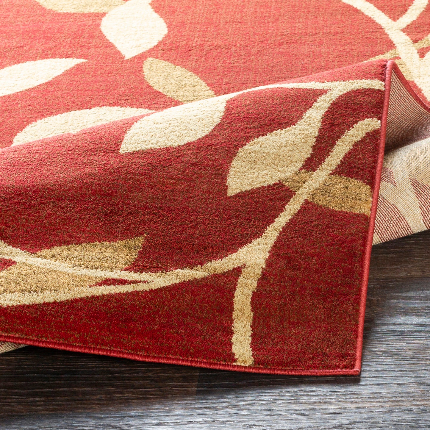 Riley Red and Beige Modern Graphic Rug