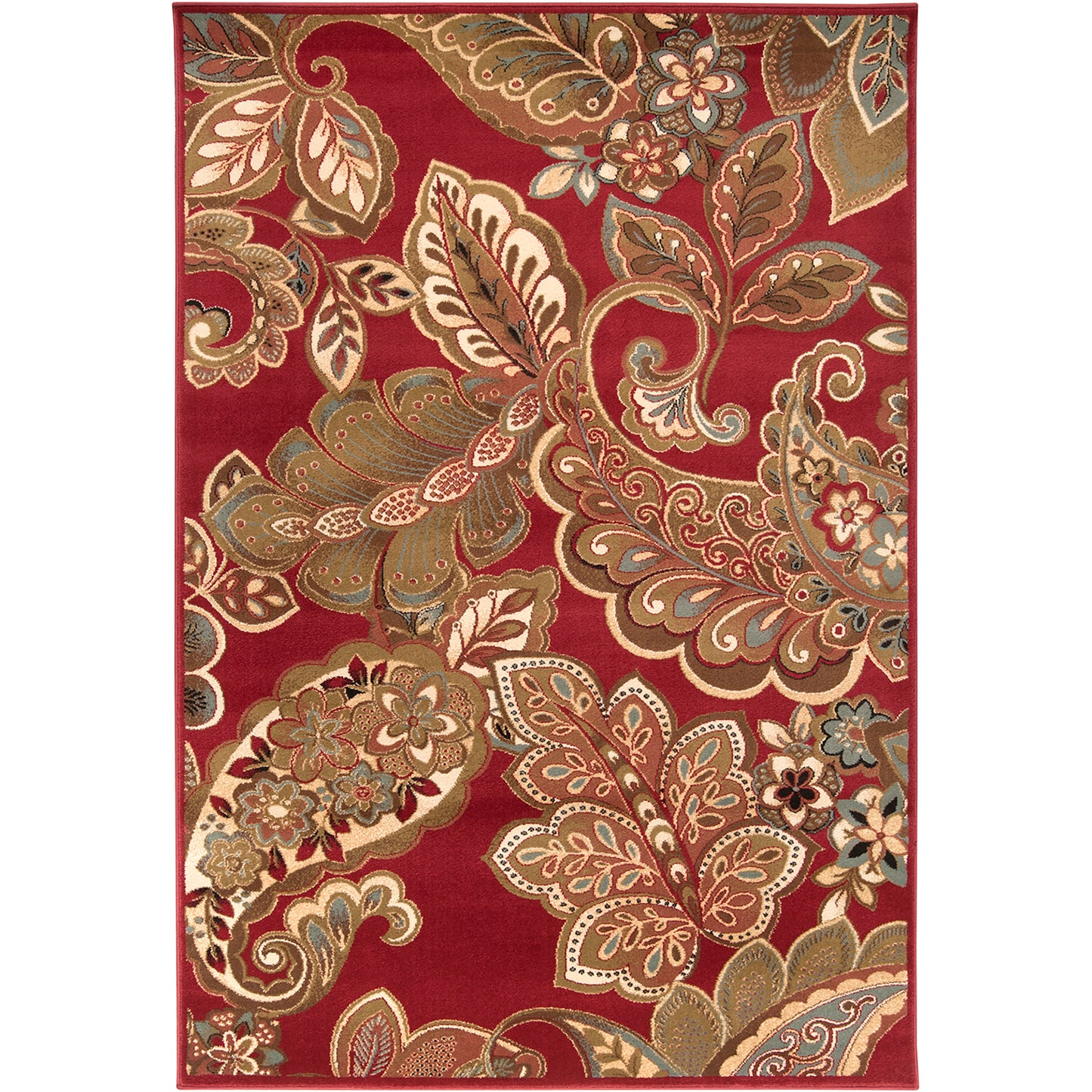 Riley Red Vintage Traditional Boho Rug