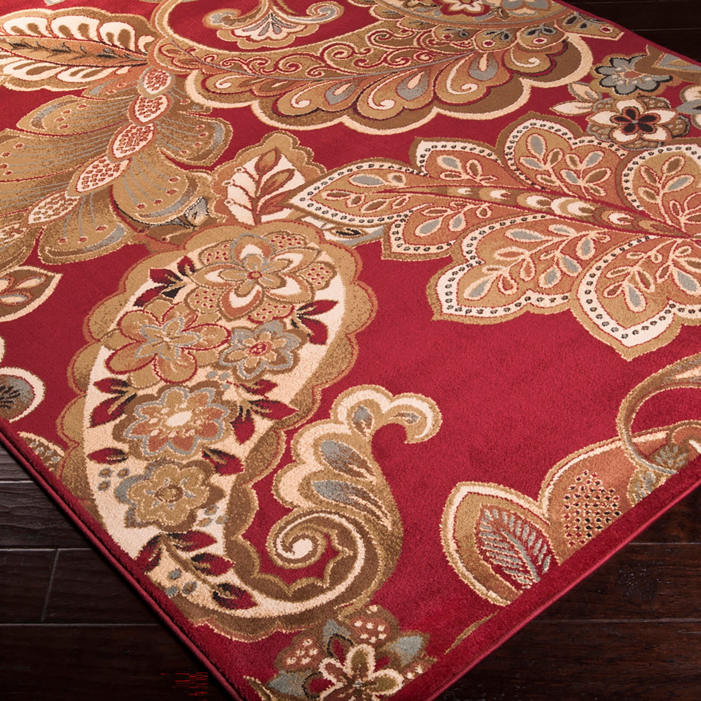 Riley Red Vintage Traditional Boho Rug
