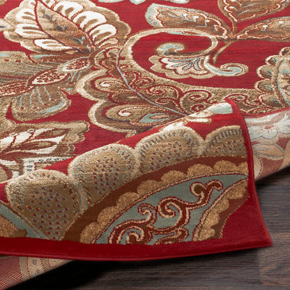 Riley Red Vintage Traditional Boho Rug