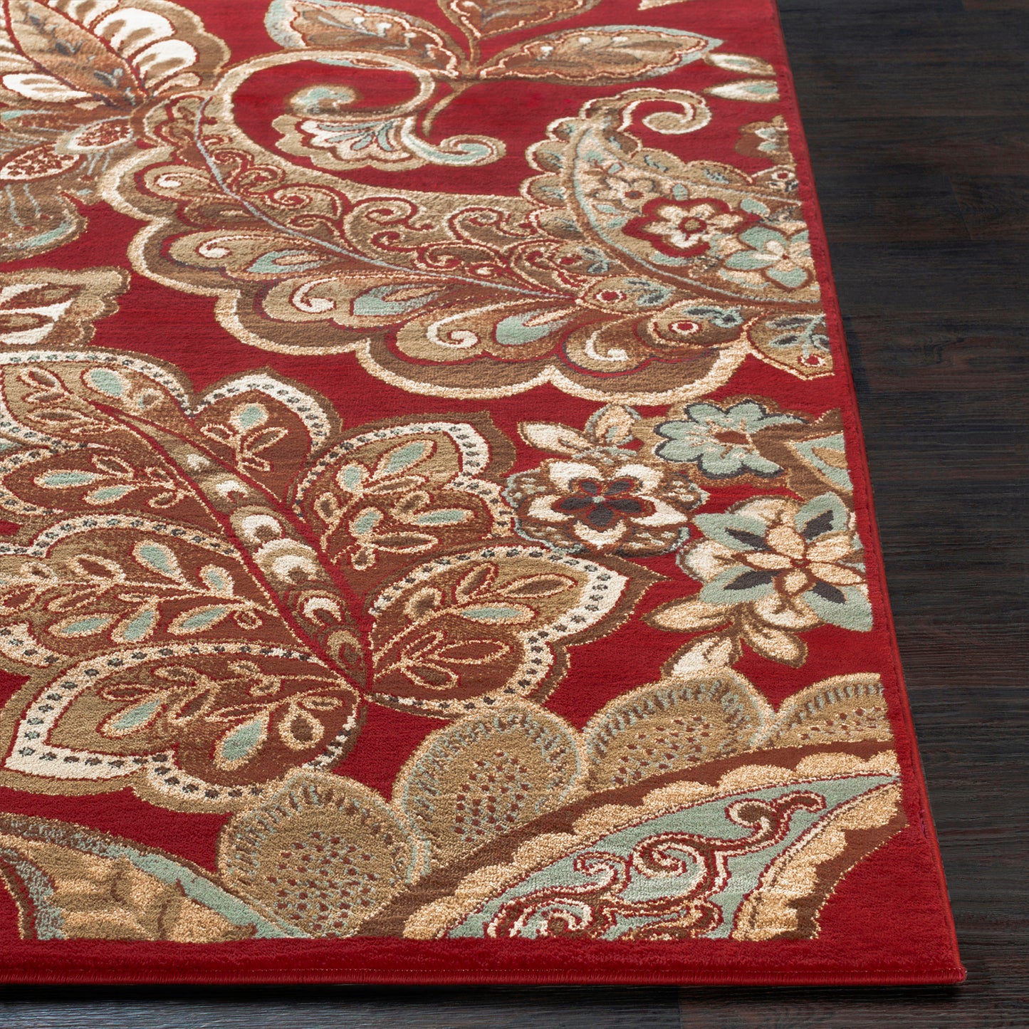 Riley Red Vintage Traditional Boho Rug
