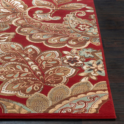 Riley Red Vintage Traditional Boho Rug