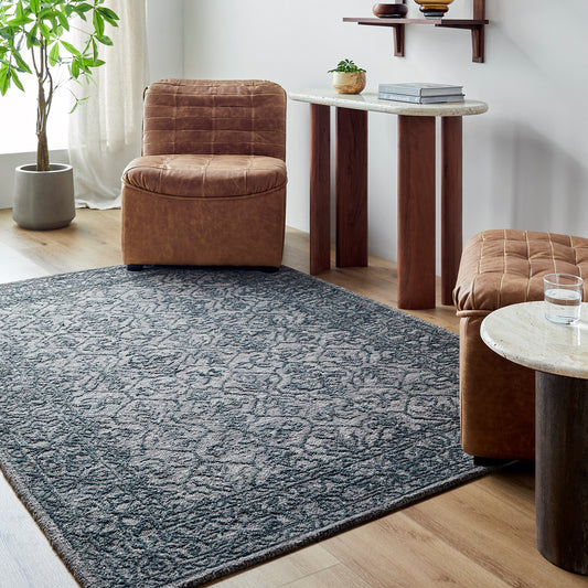 Sicily Blue Traditional  Wool Rug