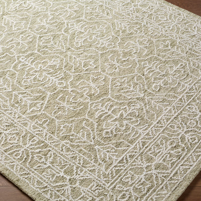 Sicily Green Traditional  Wool Rug