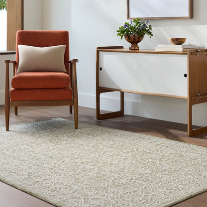Sicily Green Traditional  Wool Rug