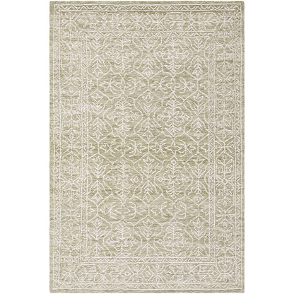 Sicily Green Traditional  Wool Rug