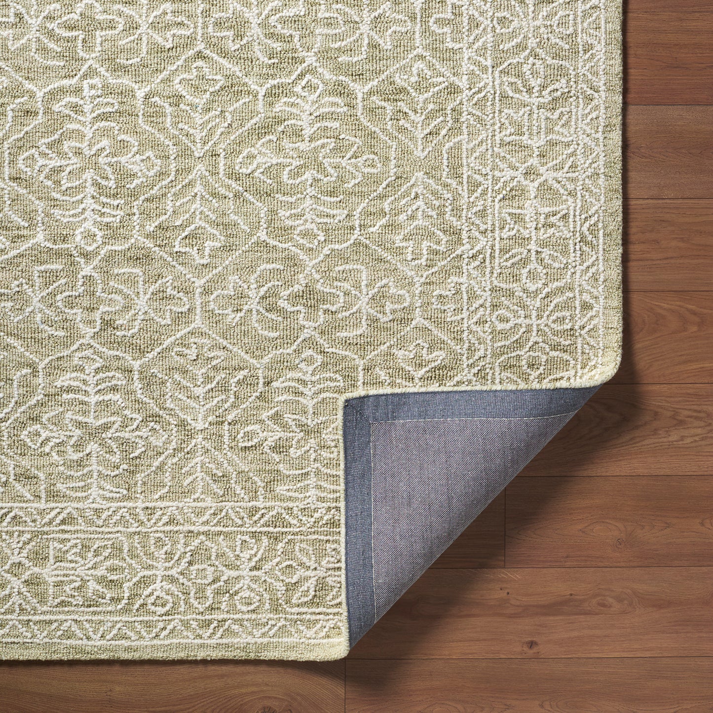 Sicily Green Traditional  Wool Rug
