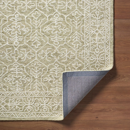 Sicily Green Traditional  Wool Rug