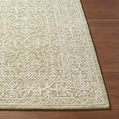 Sicily Green Traditional  Wool Rug