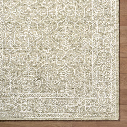 Sicily Green Traditional  Wool Rug