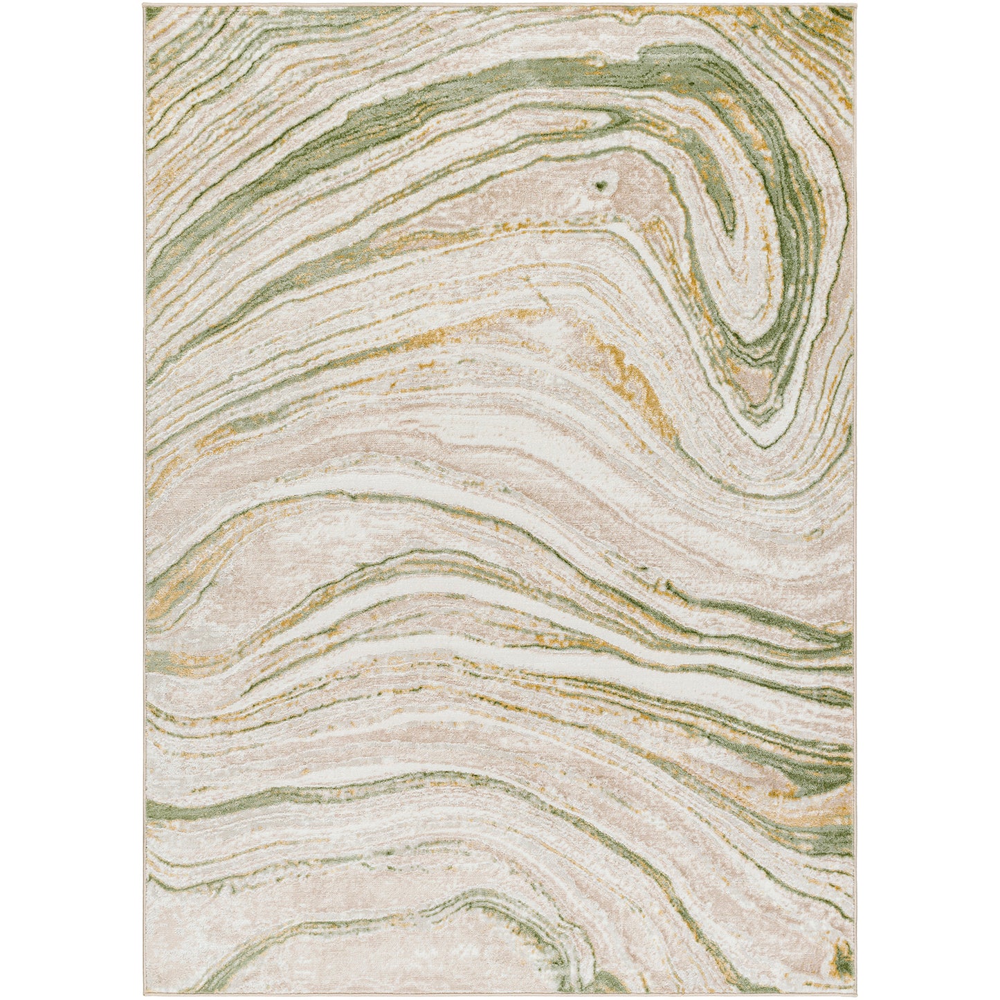 San Francisco Green Modern Abstract Rug