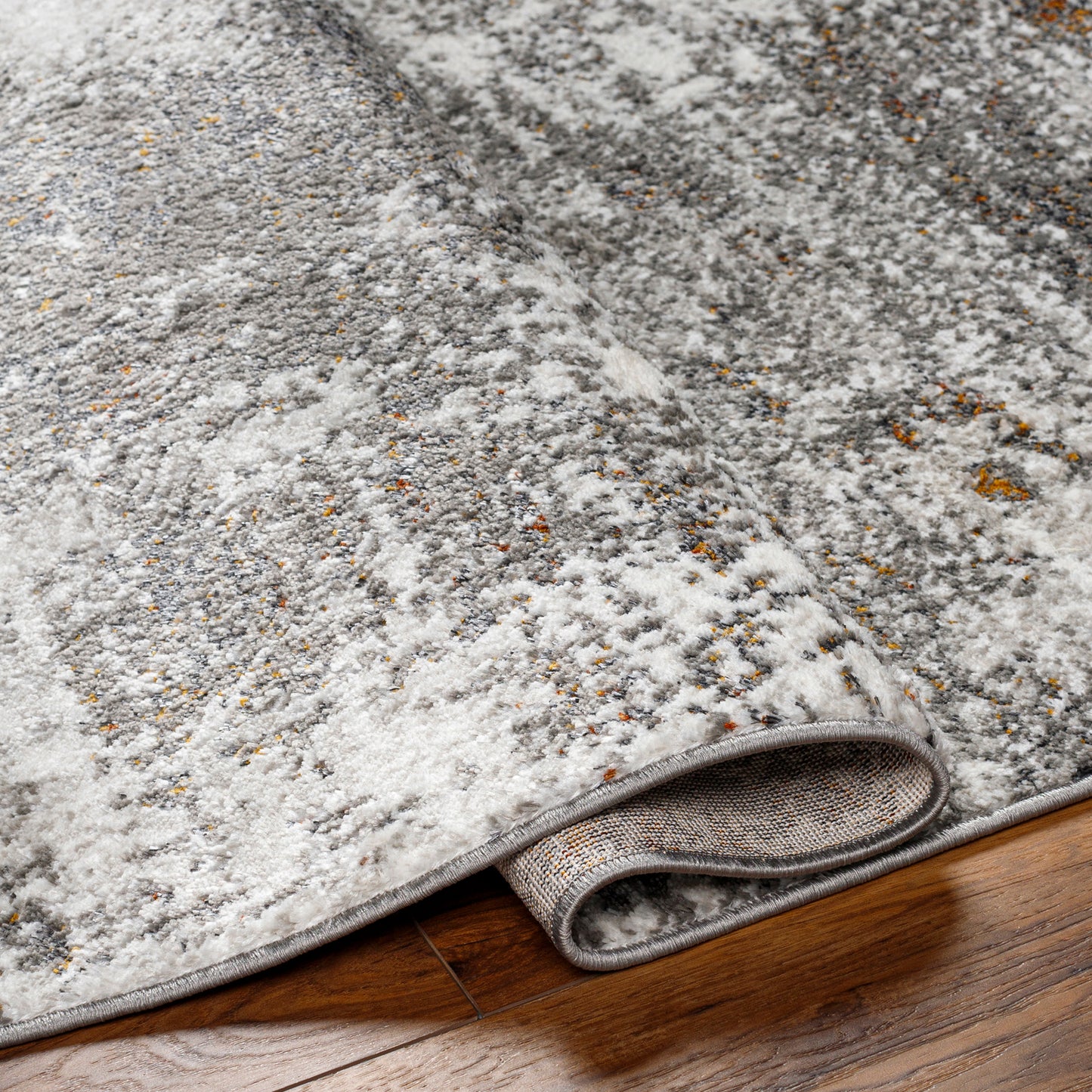 San Francisco Grey Abstract Modern Marble Rug