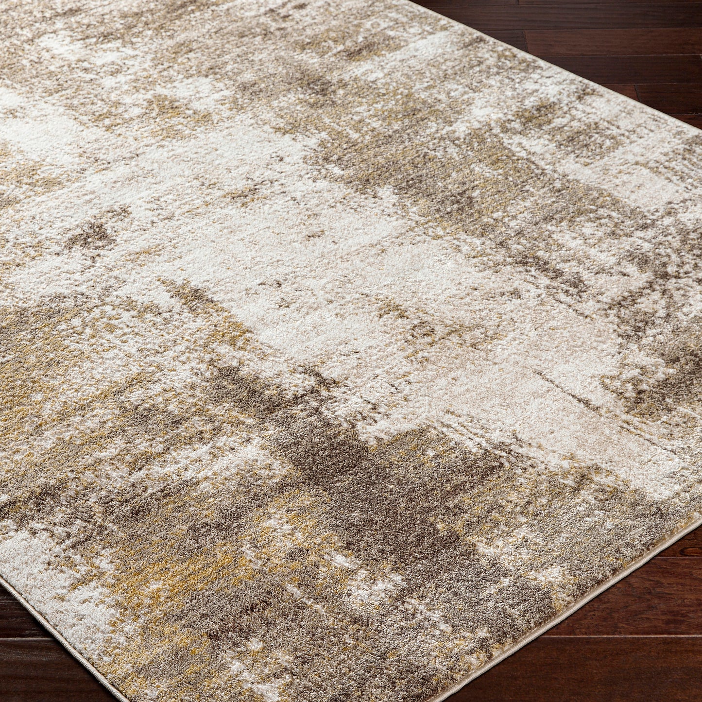 San Francisco Brown Abstract Modern Marble Rug