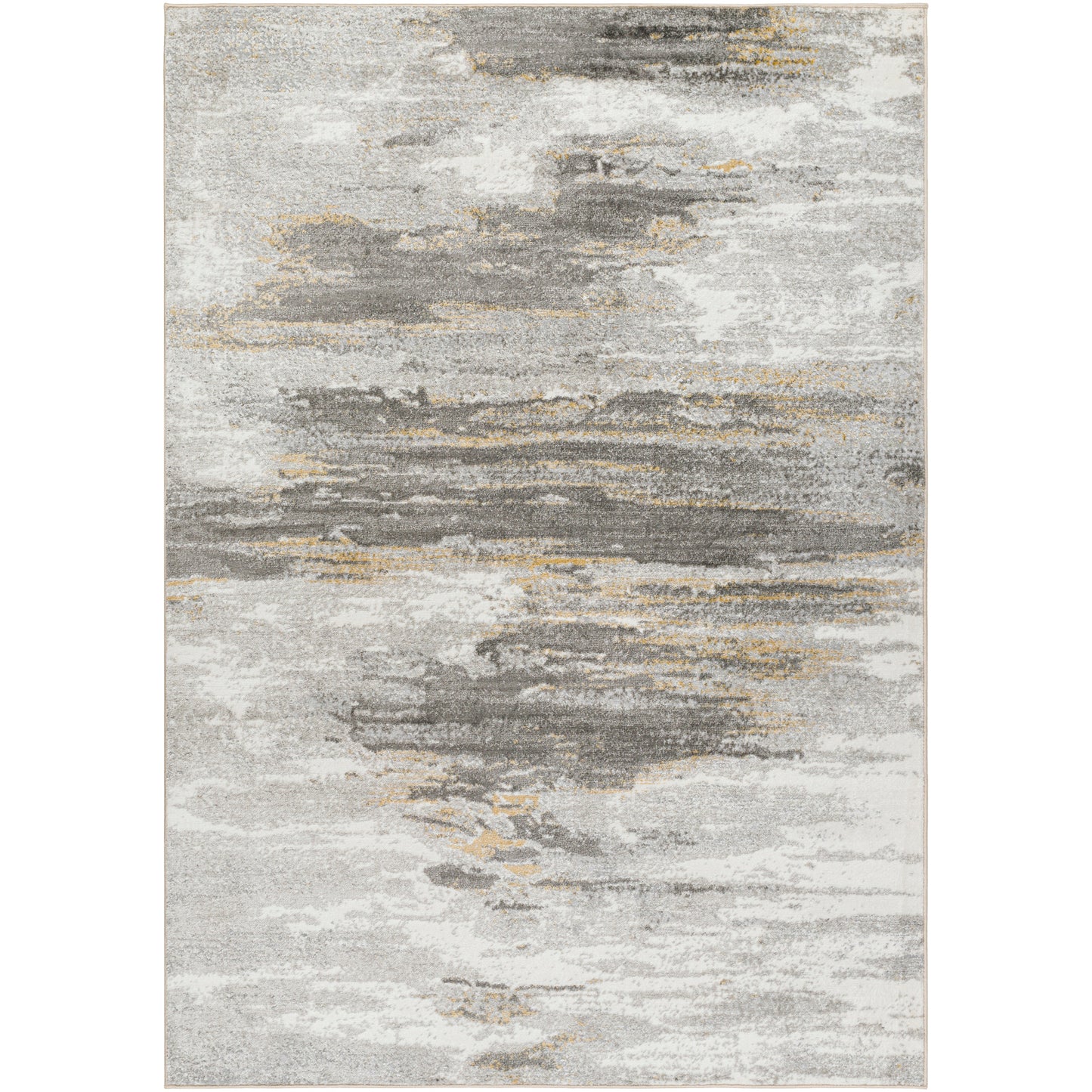 San Francisco Dove Grey Abstract Modern Marble Rug