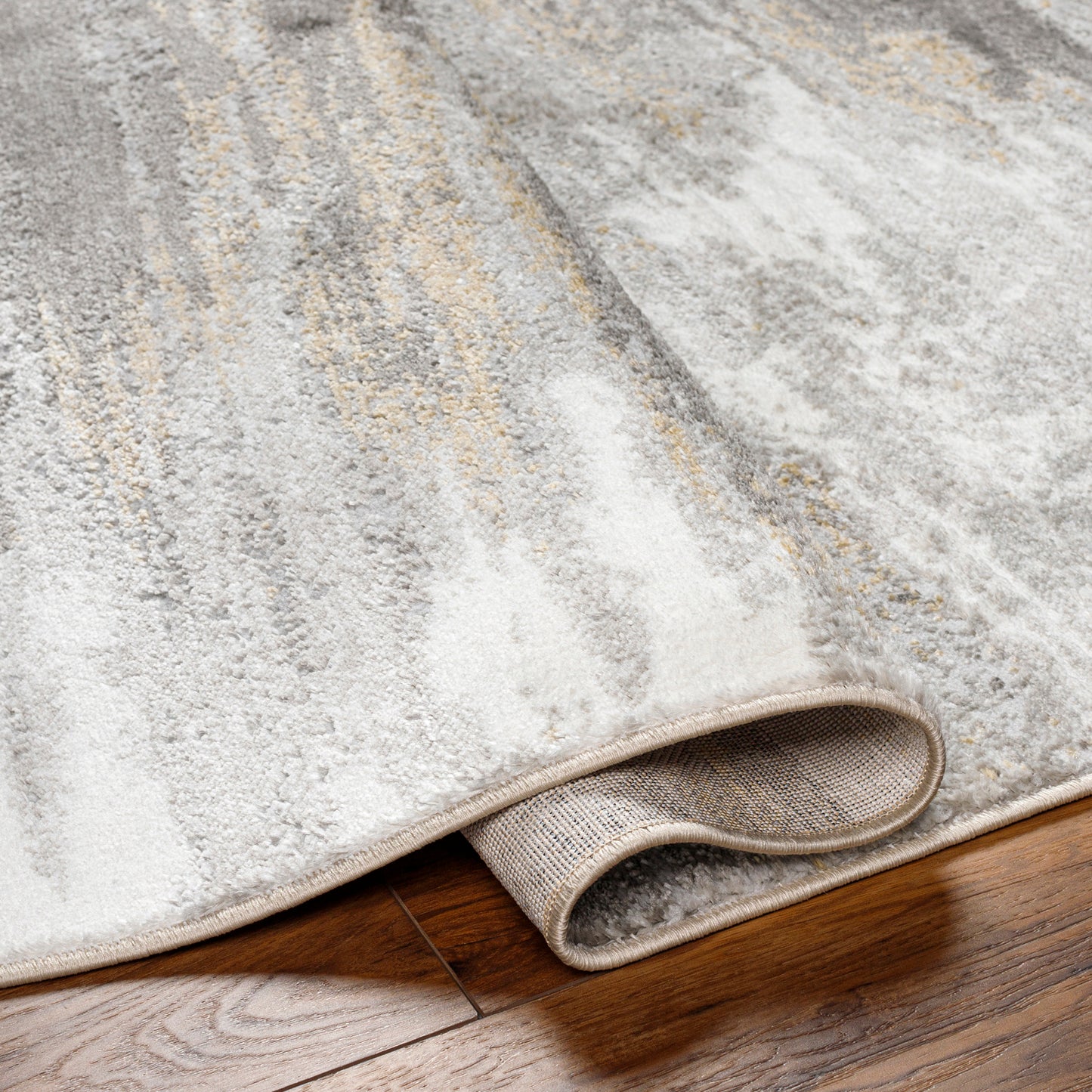San Francisco Dove Grey Abstract Modern Marble Rug