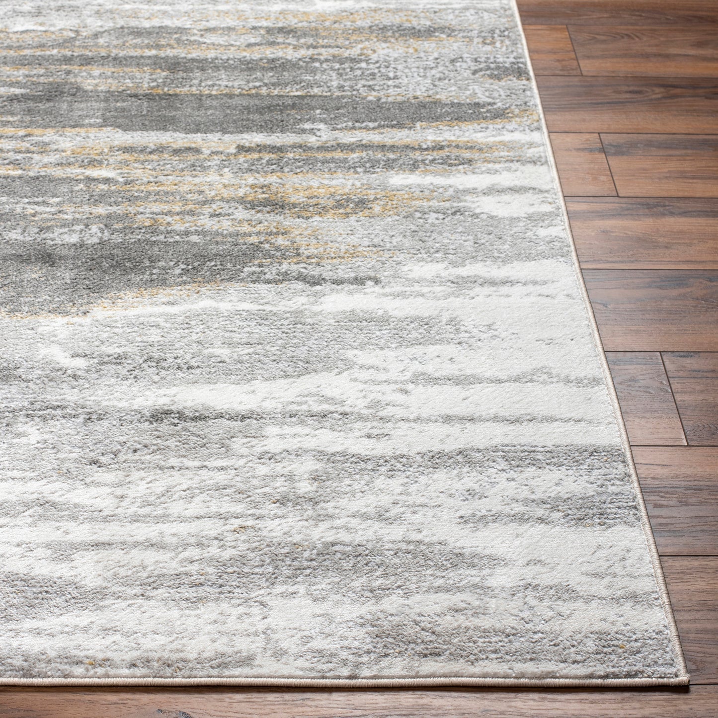 San Francisco Dove Grey Abstract Modern Marble Rug