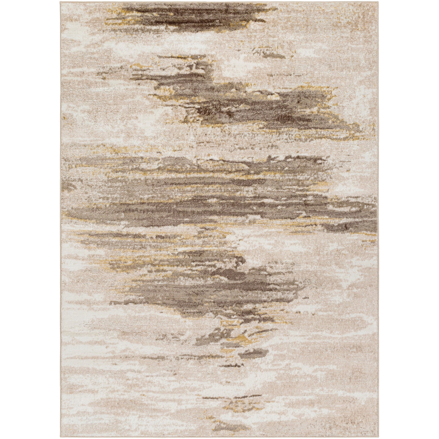 San Francisco Brown, Beige and Grey Abstract Modern Marble Rug