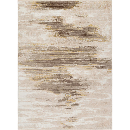 San Francisco Brown, Beige and Grey Abstract Modern Marble Rug