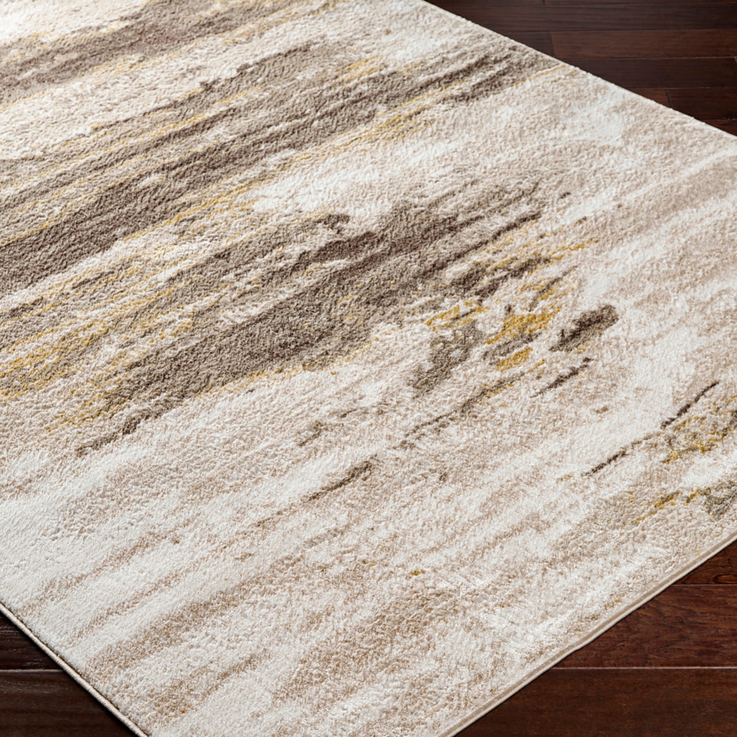 San Francisco Brown, Beige and Grey Abstract Modern Marble Rug