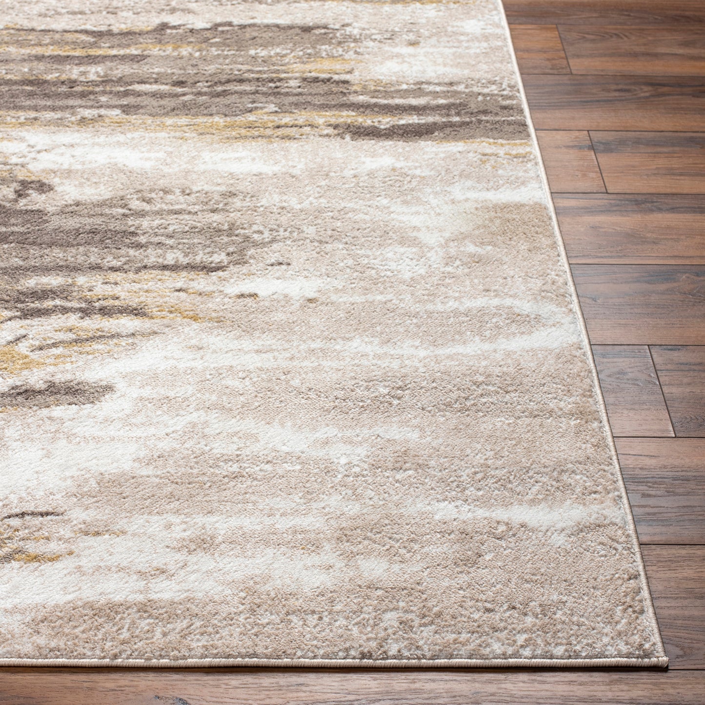 San Francisco Brown, Beige and Grey Abstract Modern Marble Rug