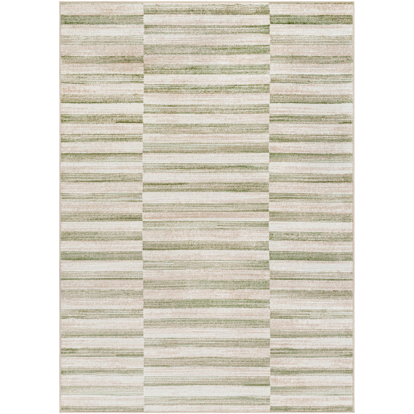 San Francisco Green Stripe Modern Rug