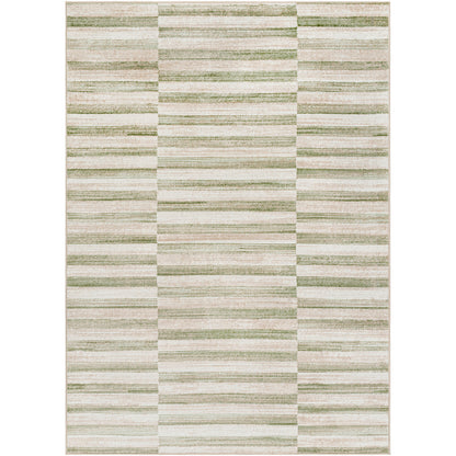 San Francisco Green Stripe Modern Rug