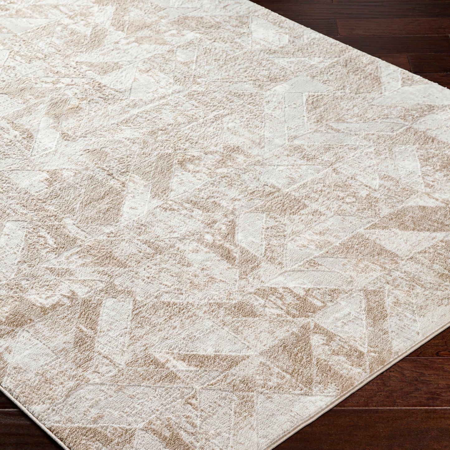 San Francisco Cream Abstract Geometric Rug