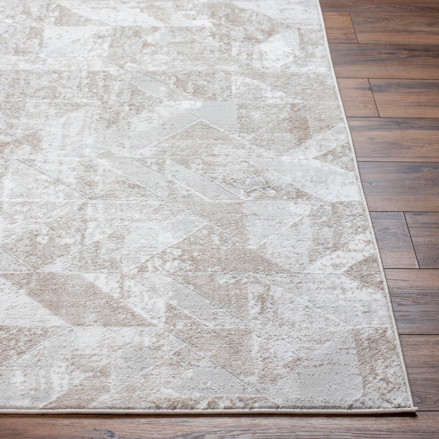 San Francisco Cream Abstract Geometric Rug